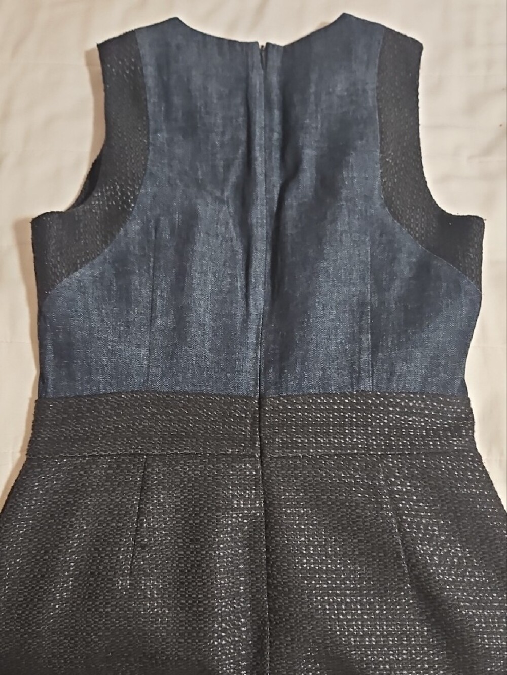 A|X Armani Exchange Textured Sleeveless Black Dress